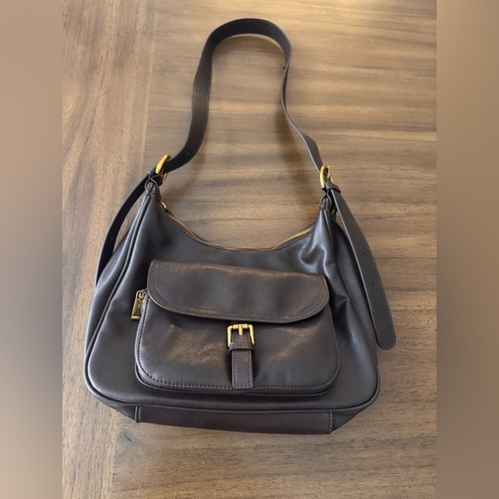 Mojito Brown Vegan Leather Shoulder Bag NWOT